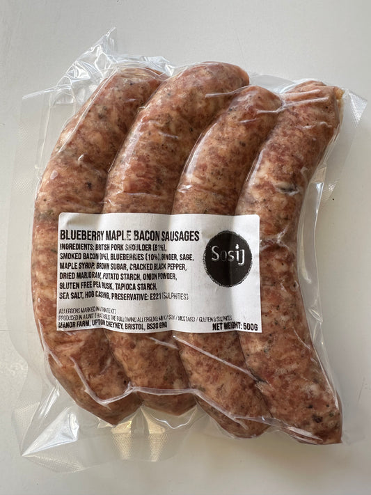 Blueberry Maple Bacon Sausages (Pack of 4)