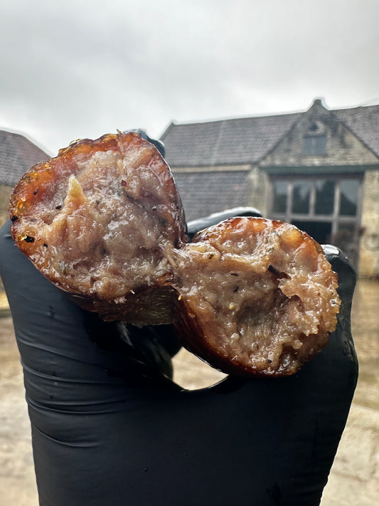 Hog Roast Sausage with Caramelised Onion Jam